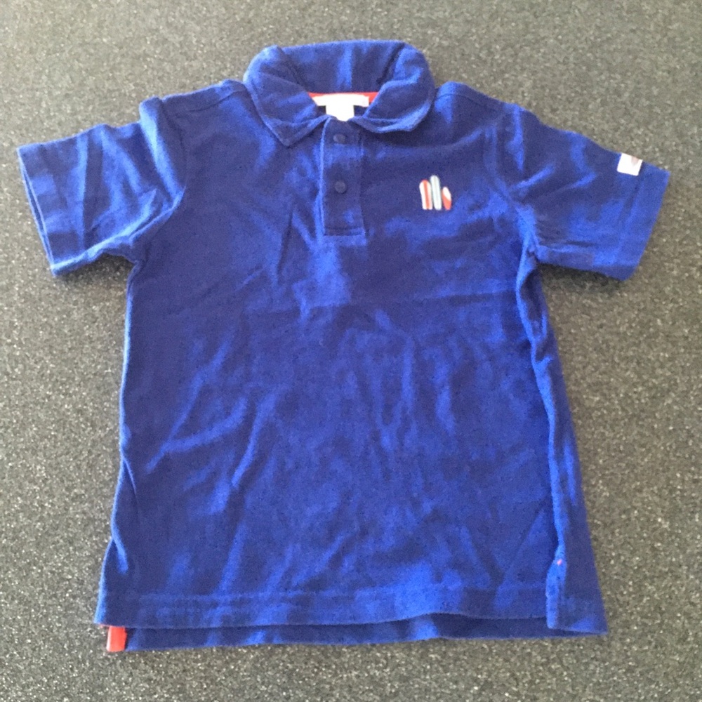 Kids Blue Polo Shirt Janie & Jack surfboard boys 5 + bonus airplane belt cruise